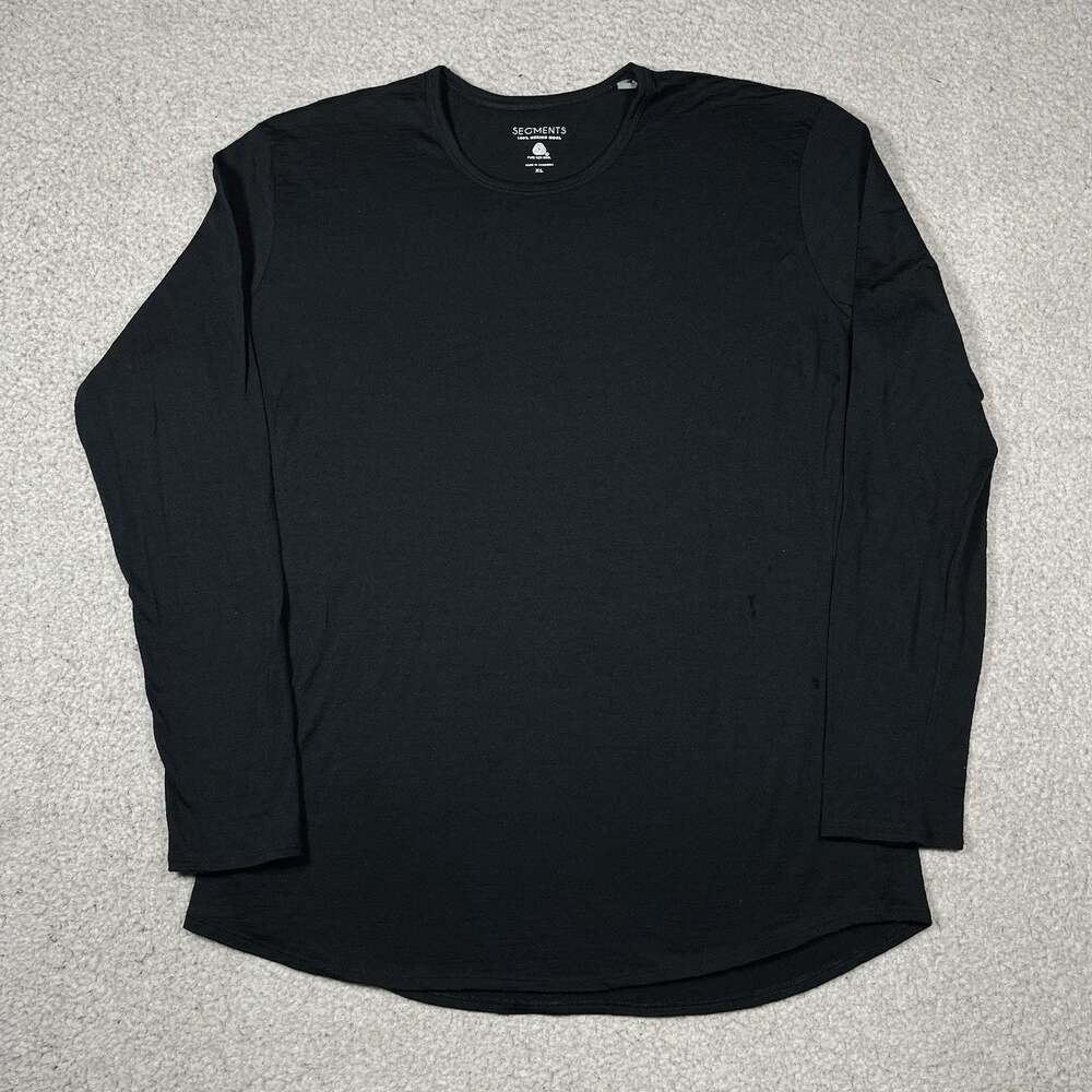 Segments Merino Wool Top Women XL Black Long Sleeve Base Layer Outdoor